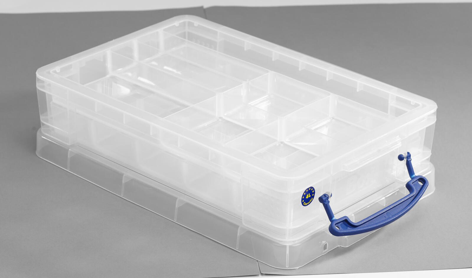 Really Useful Box Aufbewahrungsbox 4,0 l - 39,5 x 25,5 x 8,8 cm transparent