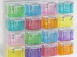 Really Useful Box Aufbewahrungsbox 16x 0,14 l - 28,0 x 8,5 x 22,5 cm transparent, bunt