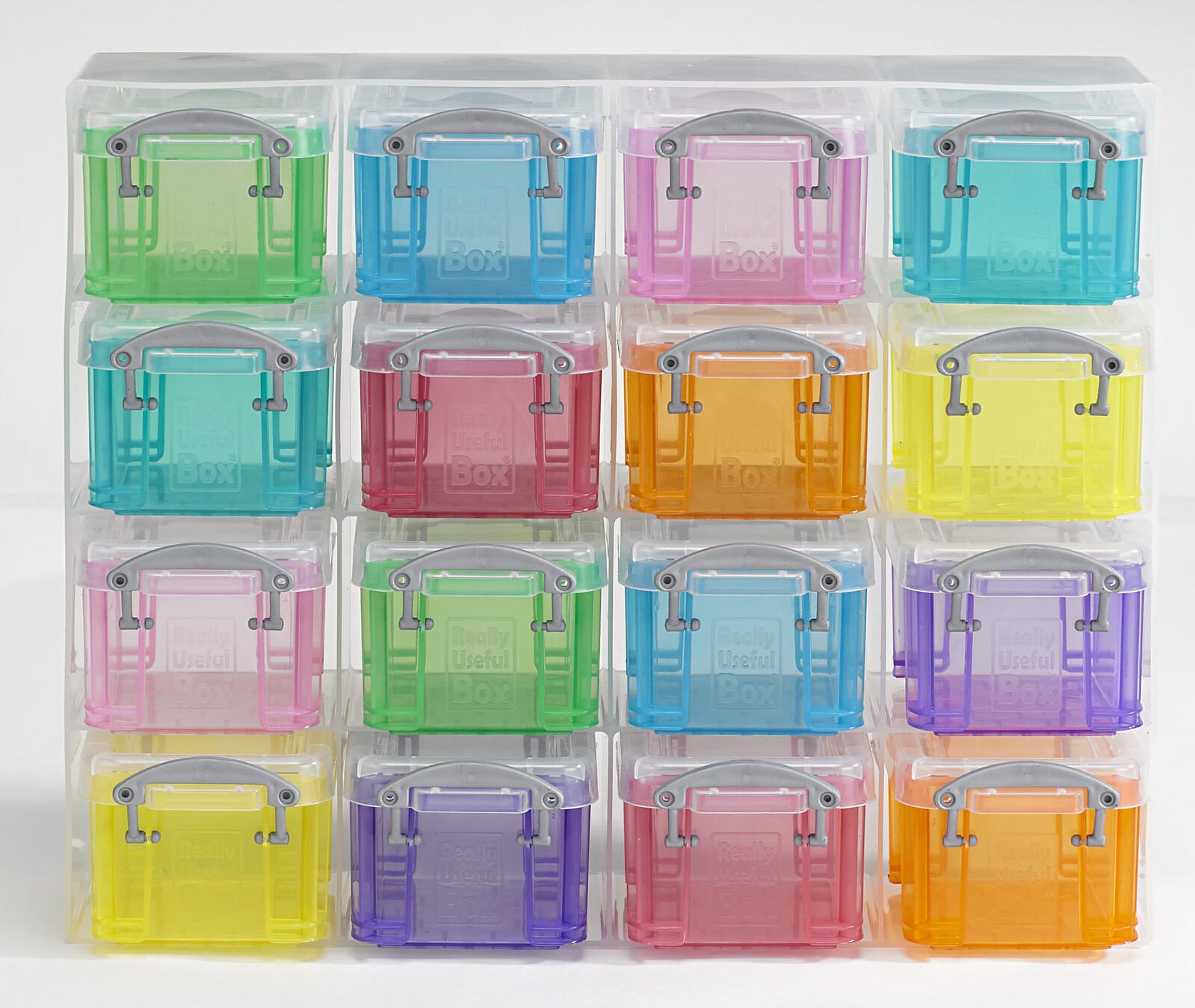 Really Useful Box Aufbewahrungsbox 16x 0,14 l - 28,0 x 8,5 x 22,5 cm transparent, bunt