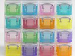 Really Useful Box Aufbewahrungsbox 16x 0,14 l - 28,0 x 8,5 x 22,5 cm transparent, bunt