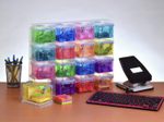 Really Useful Box Aufbewahrungsbox 16x 0,14 l - 28,0 x 8,5 x 22,5 cm transparent, bunt