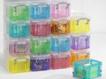 Really Useful Box Aufbewahrungsbox 16x 0,14 l - 28,0 x 8,5 x 22,5 cm transparent, bunt