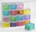 Really Useful Box Aufbewahrungsbox 16x 0,14 l - 28,0 x 8,5 x 22,5 cm transparent, bunt