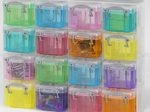 Really Useful Box Aufbewahrungsbox 16x 0,14 l - 28,0 x 8,5 x 22,5 cm transparent, bunt