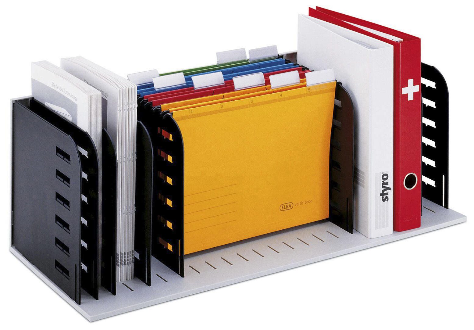 styro styrorac Sortierstation DIN A4 7 -Fach grau/schwarz