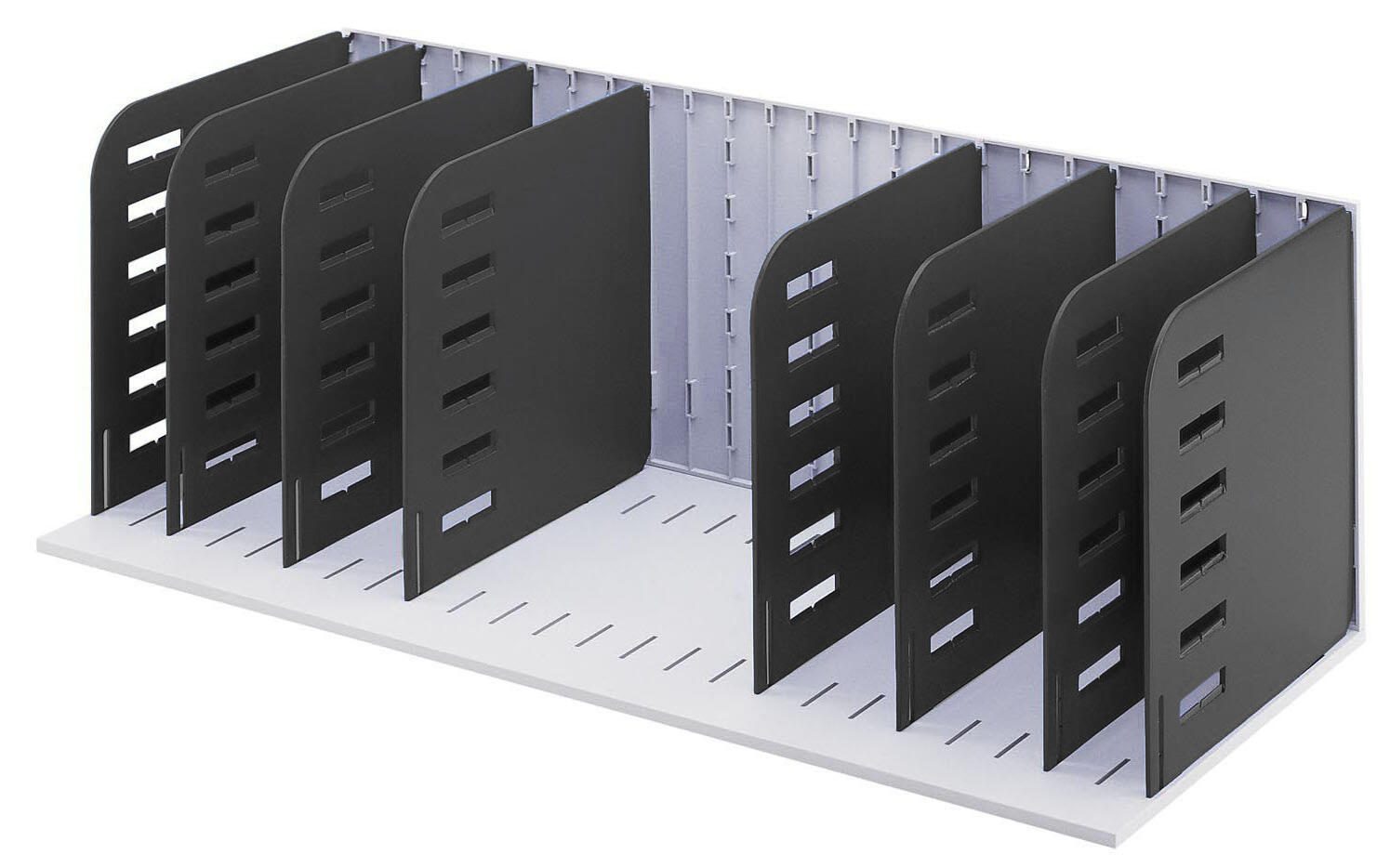 styro styrorac Sortierstation DIN A4 7 -Fach grau/schwarz