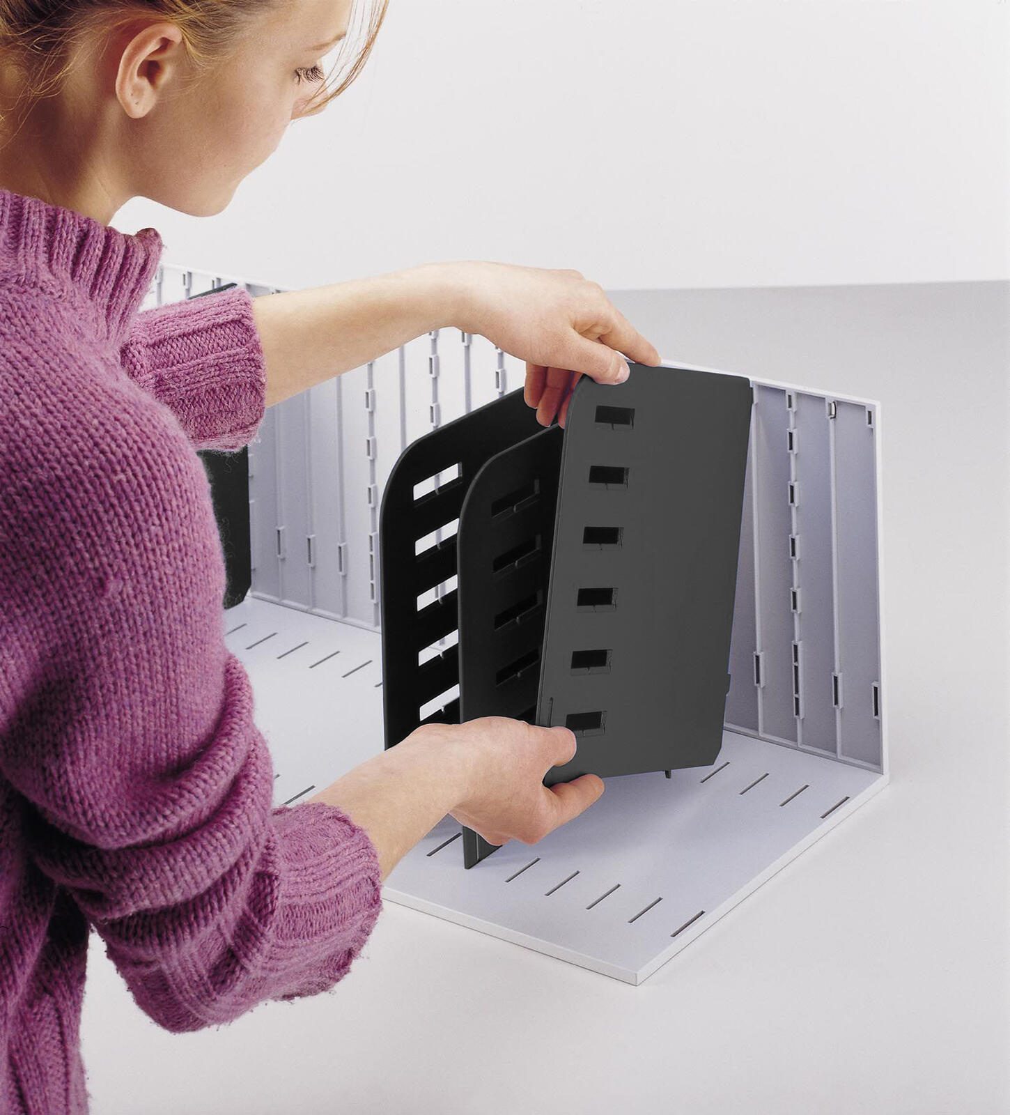 styro styrorac Sortierstation DIN A4 7 -Fach grau/schwarz