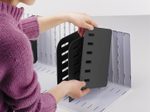 styro styrorac Sortierstation DIN A4 7 -Fach grau/schwarz