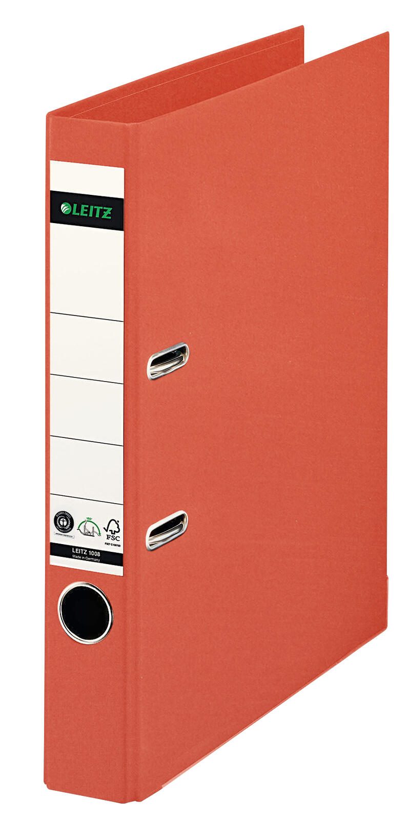 LEITZ Ordner Rückenbreite 5.2 cm DIN A4 Karton hellrot