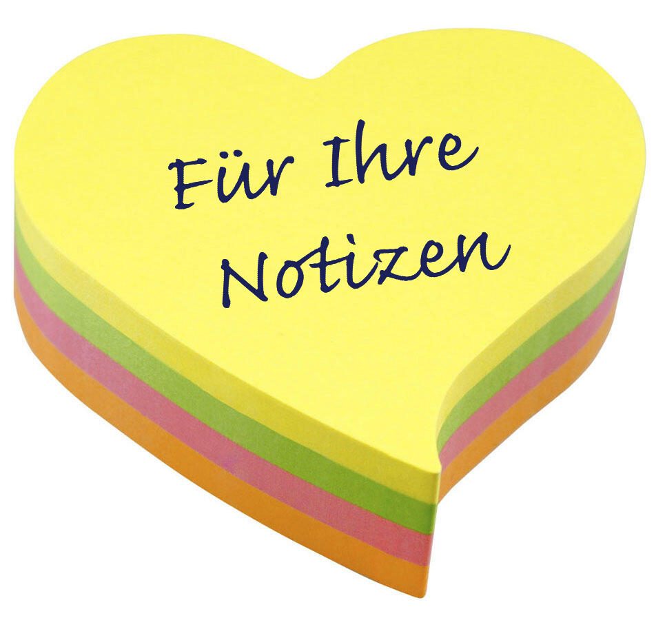 inFO Herz Haftnotizen 7,0 x 7,0 cm