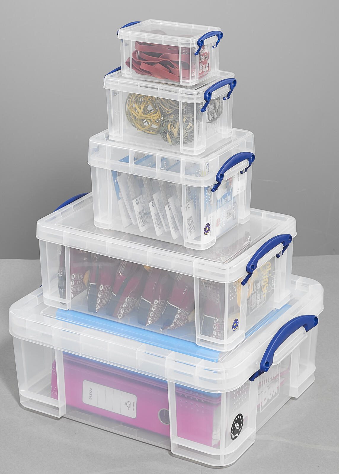 Really Useful Box Aufbewahrungsboxen-Set 32,3 l - 39,0 x 48,0 x 20,0 cm transparent