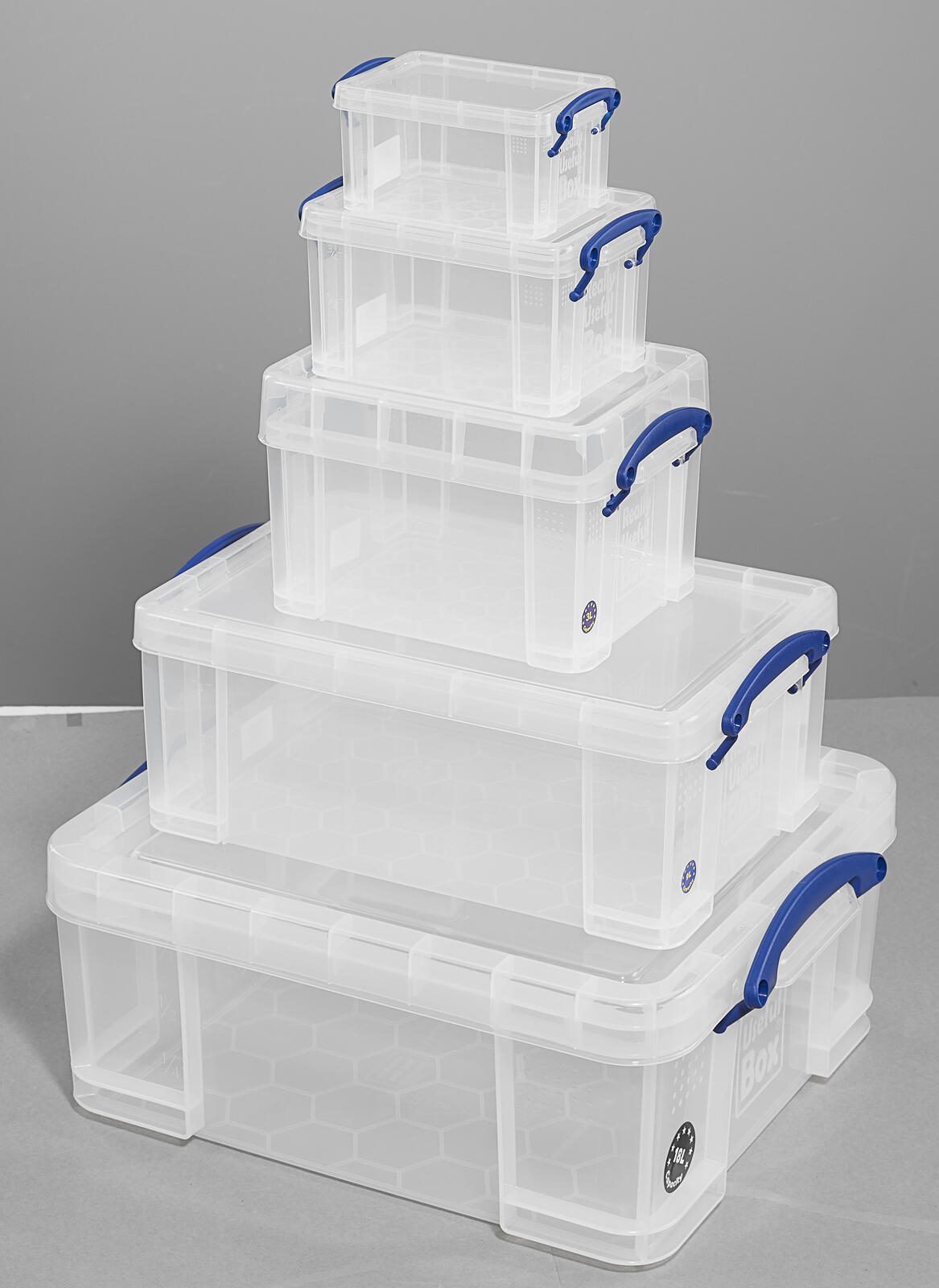 Really Useful Box Aufbewahrungsboxen-Set 32,3 l - 39,0 x 48,0 x 20,0 cm transparent