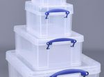 Really Useful Box Aufbewahrungsboxen-Set 32,3 l - 39,0 x 48,0 x 20,0 cm transparent