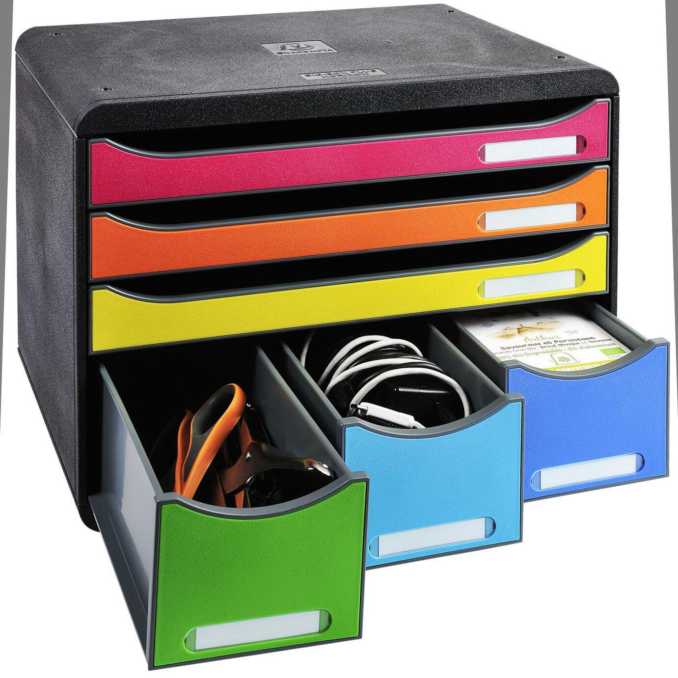 Exacompta Schubladenbox 306798D  DIN A4+ quer 35,5 x 27,0 x 27,1 cm