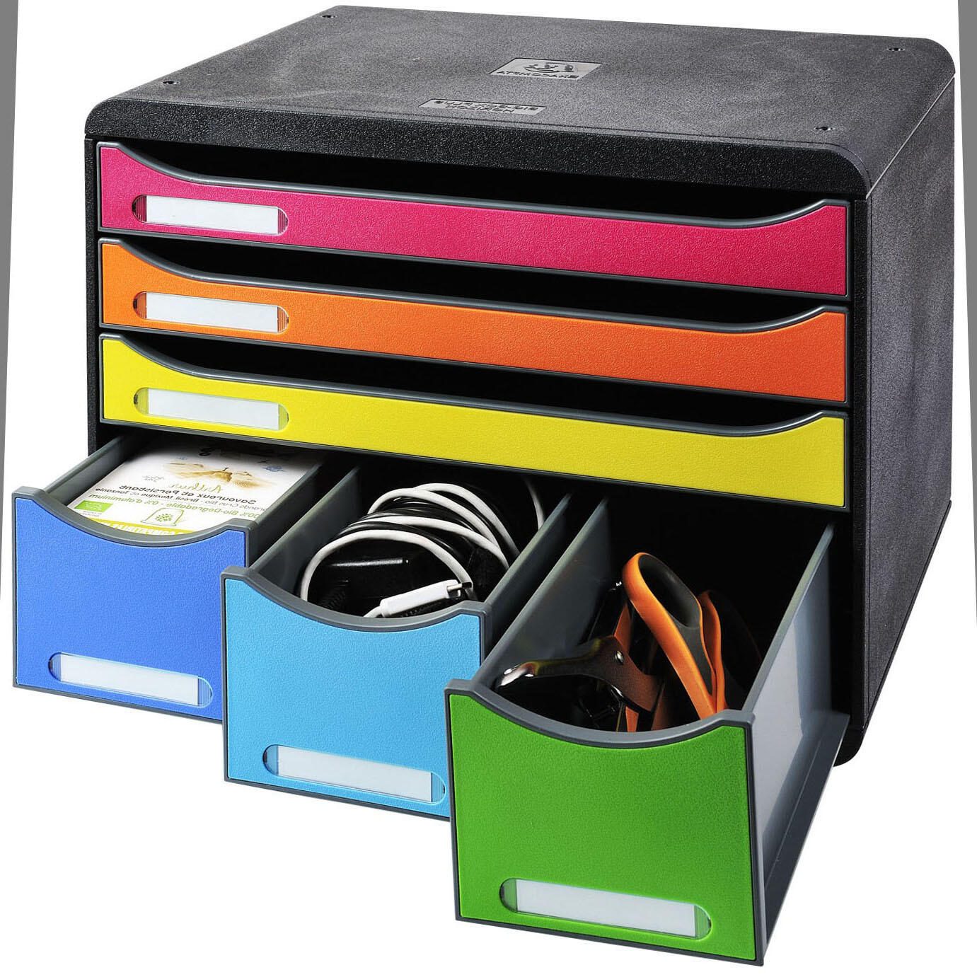 Exacompta Schubladenbox 306798D  DIN A4+ quer 35,5 x 27,0 x 27,1 cm