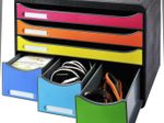 Exacompta Schubladenbox 306798D  DIN A4+ quer 35,5 x 27,0 x 27,1 cm