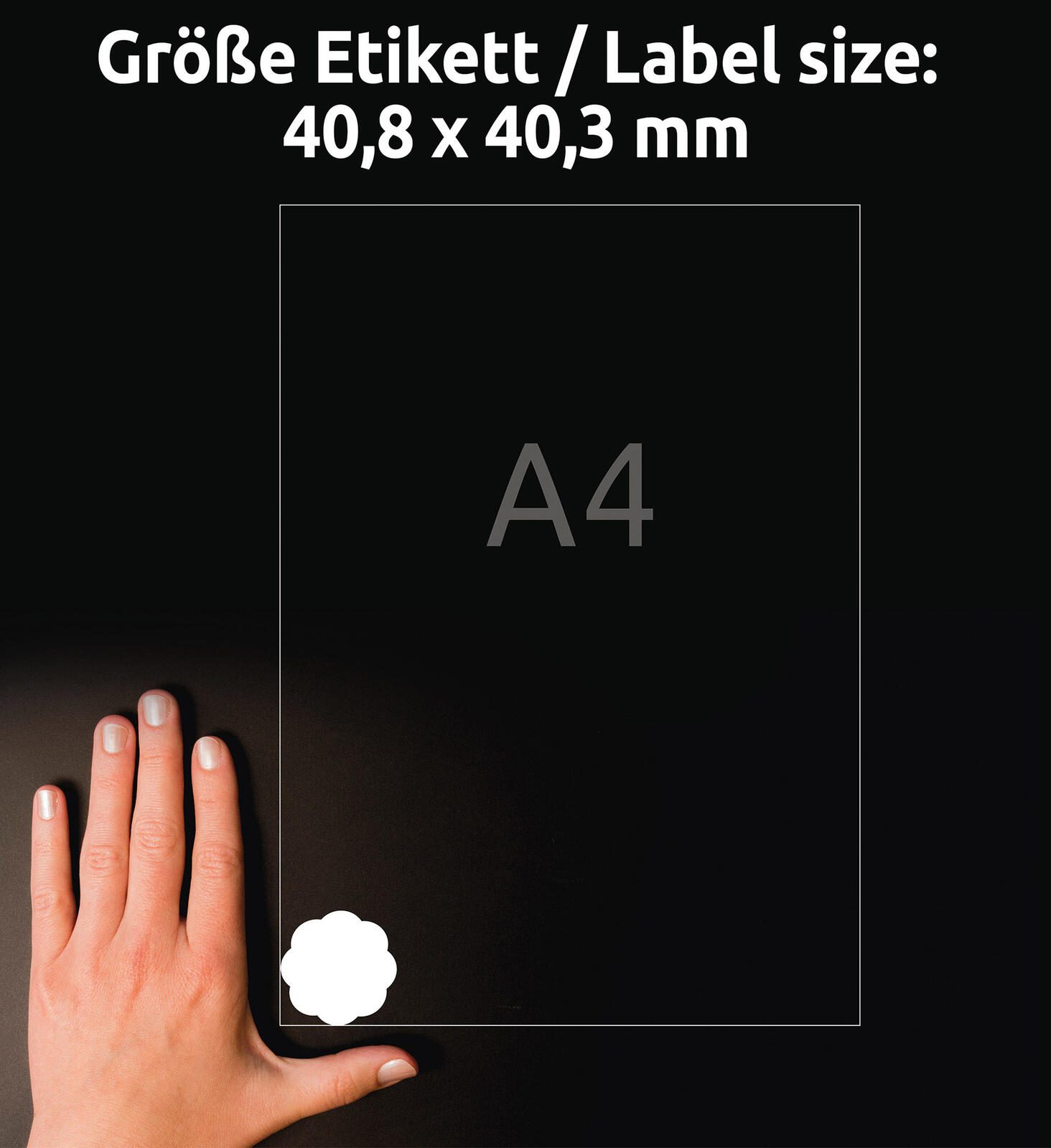 AVERY Zweckform Etiketten 5084 weiß 40,8 x 40,3 mm