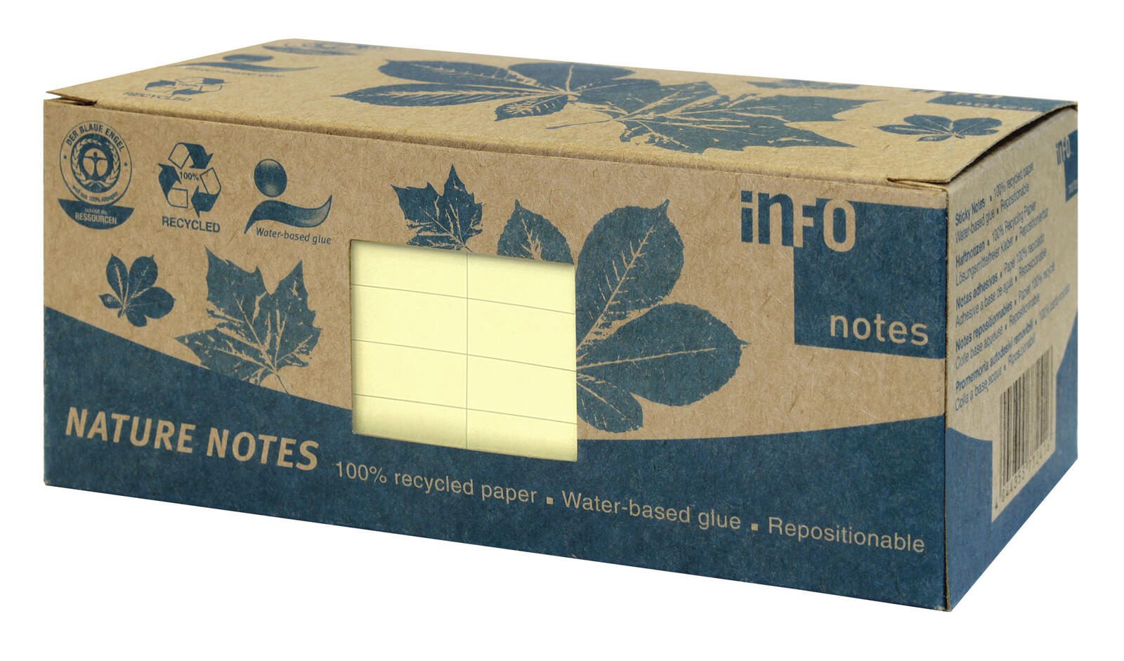 inFO Recycling Haftnotizen 7,5 x 7,5 cm