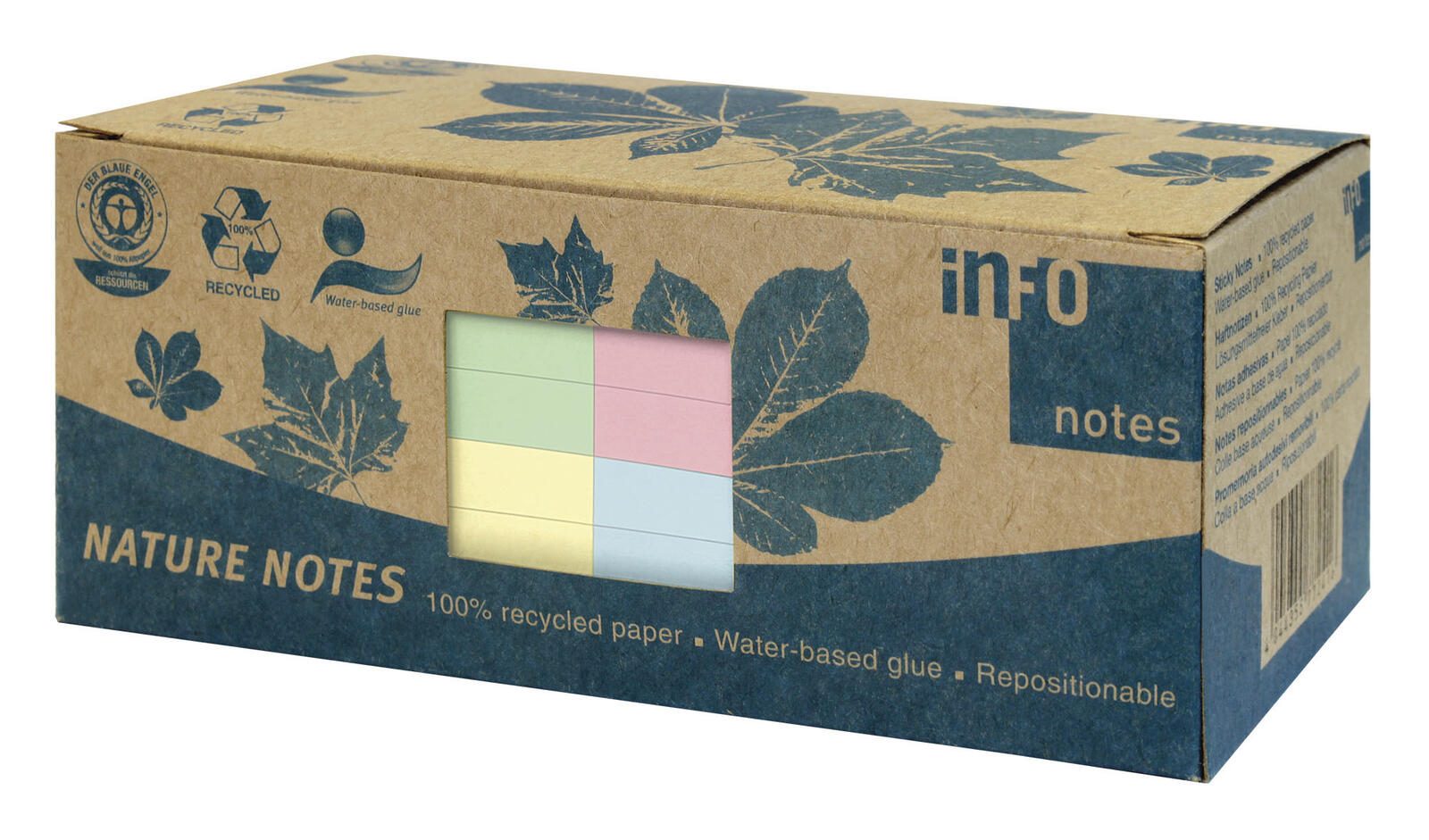 inFO Recycling Haftnotizen 7,5 x 7,5 cm