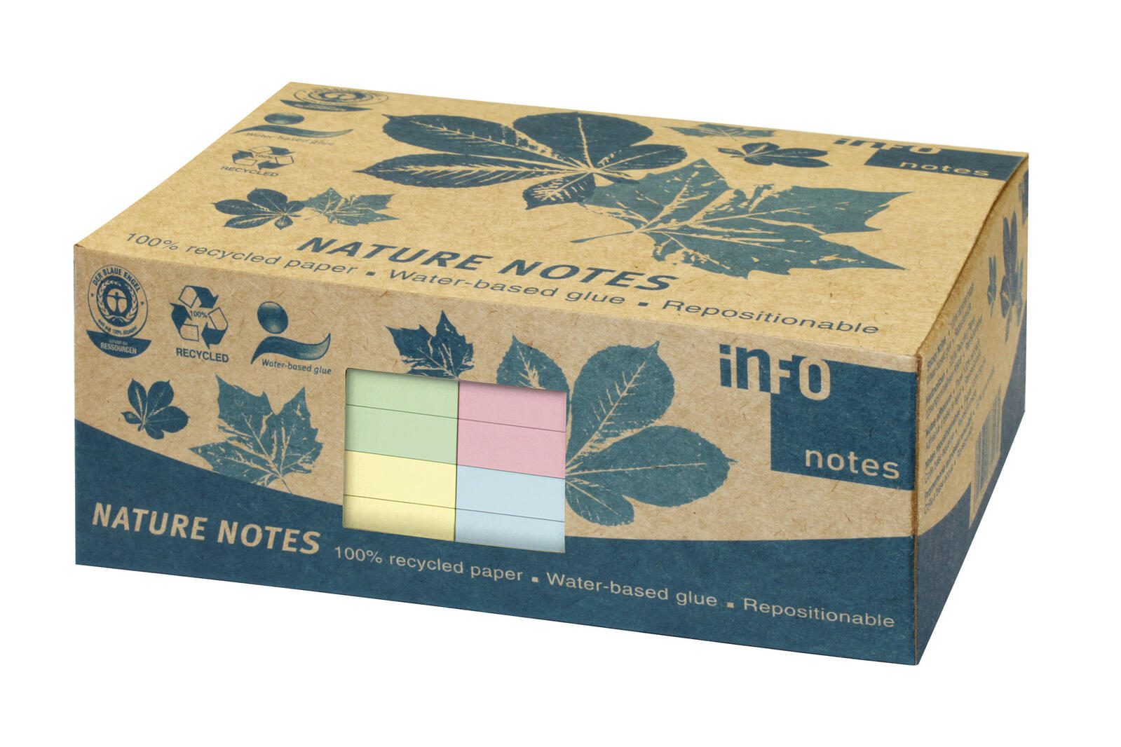 inFO Recycling Haftnotizen 12,5 x 7,5 cm