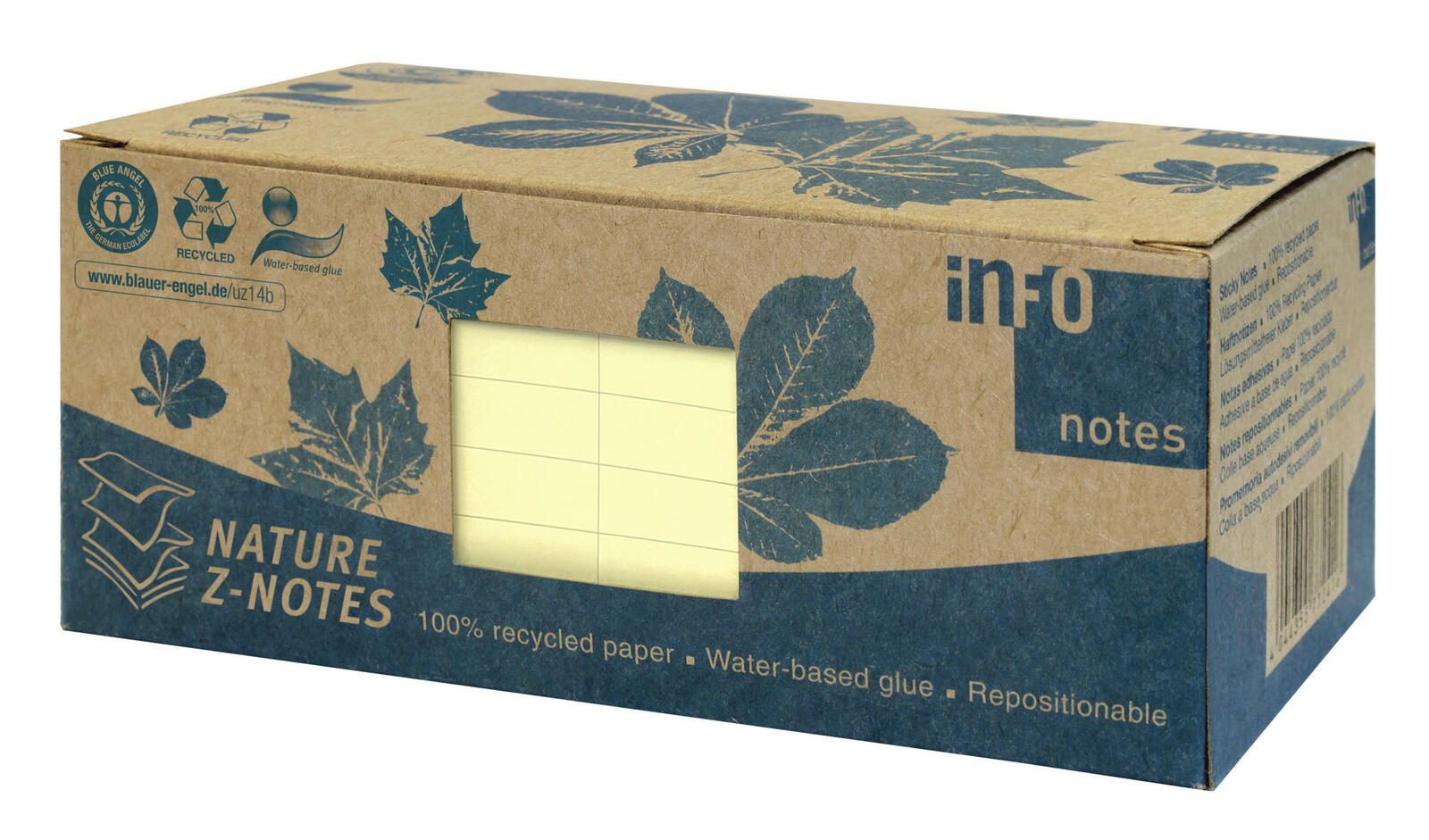 inFO Recycling Haftnotizen 7,5 x 7,5 cm