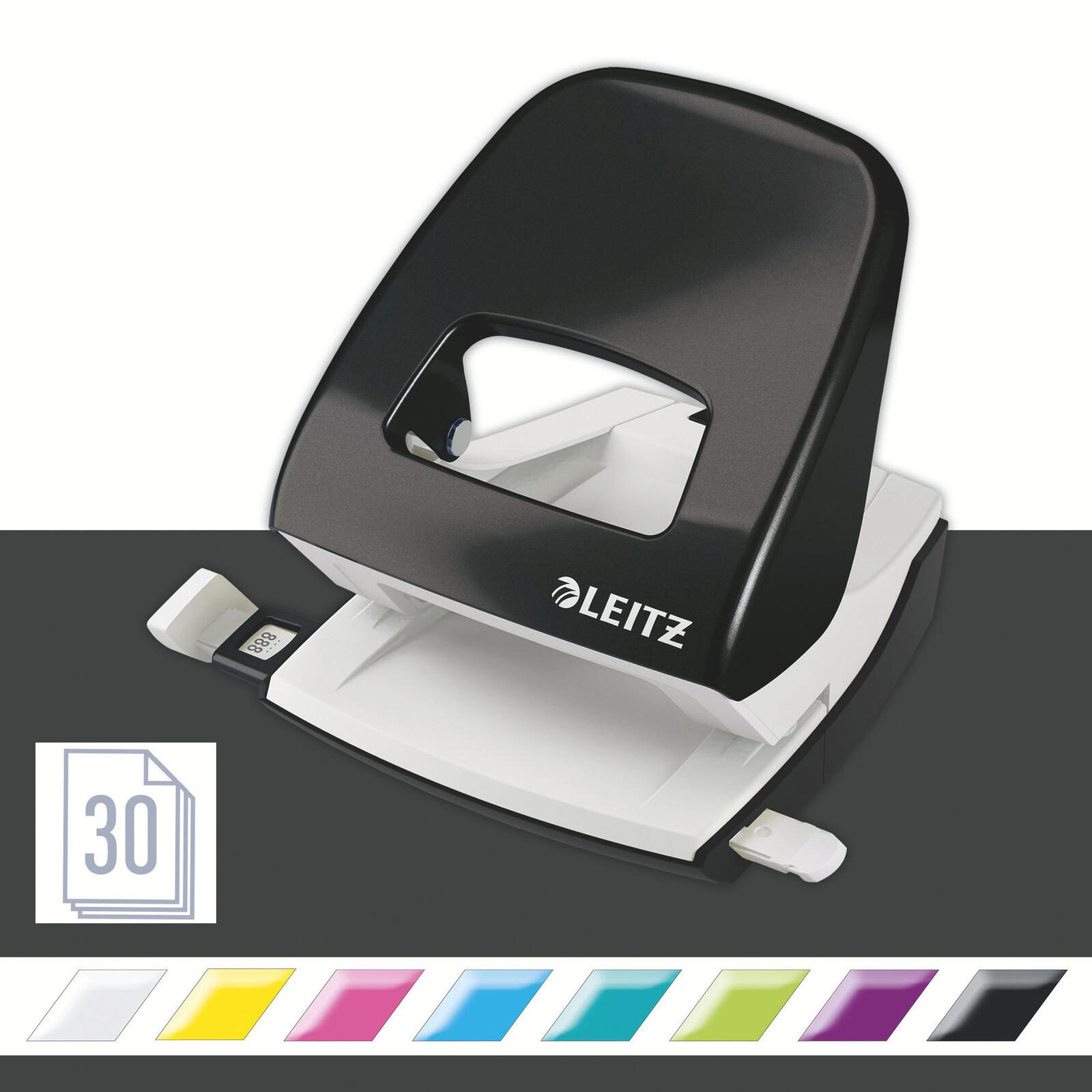 LEITZ Locher schwarz-metallic