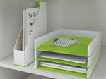 LEITZ Briefablage WOW Duo Colour DIN A4 perlweiß/grün
