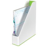 LEITZ Stehsammler WOW Duo Colour Polystyrol perlweiß/grün , DIN A4