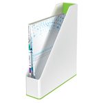 LEITZ Stehsammler WOW Duo Colour Polystyrol perlweiß/grün , DIN A4