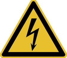 SafetyMarking® Warnaufkleber Warnung vor elektrischer Spannung 10 cm x 10 cm