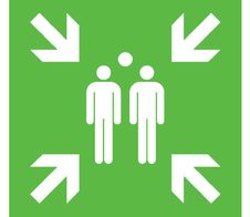 SafetyMarking® Rettungszeichen Sammelstelle 40 cm x 40 cm