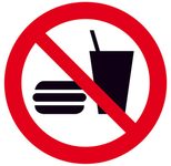 SafetyMarking® Verbotsaufkleber Essen und Trinken verboten 20 cm