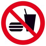SafetyMarking® Verbotsaufkleber Essen und Trinken verboten 20 cm