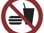 SafetyMarking® Verbotsaufkleber Essen und Trinken verboten 20 cm