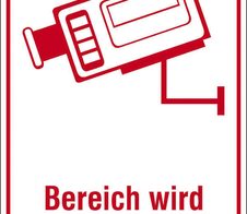 SafetyMarking® Hinweisschild Bereich wird videoüberwacht 20 cm x 30 cm