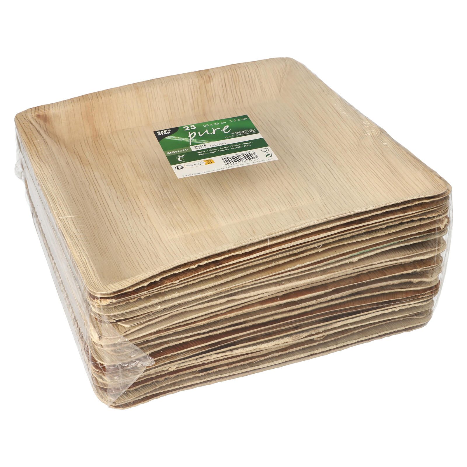 PAPSTAR pure Palmblatt-Teller natur