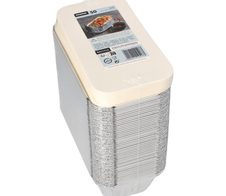 STARPAK Aluschalen mit Deckel 700 ml silber
