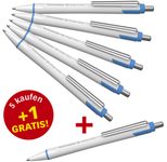Schneider Slider Xite weiß Kugelschreiber 0.7 mm, Schreibfarbe: blau, 5 St. + GRATIS 1 St.