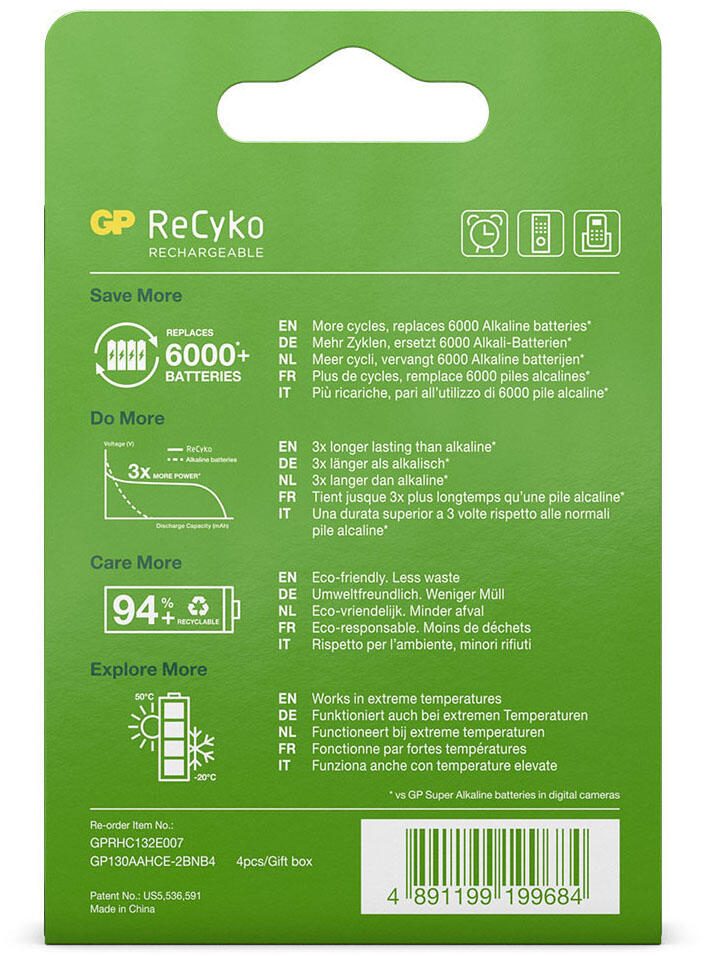 GP Akkus ReCyko+ Mignon AA 1.2 V