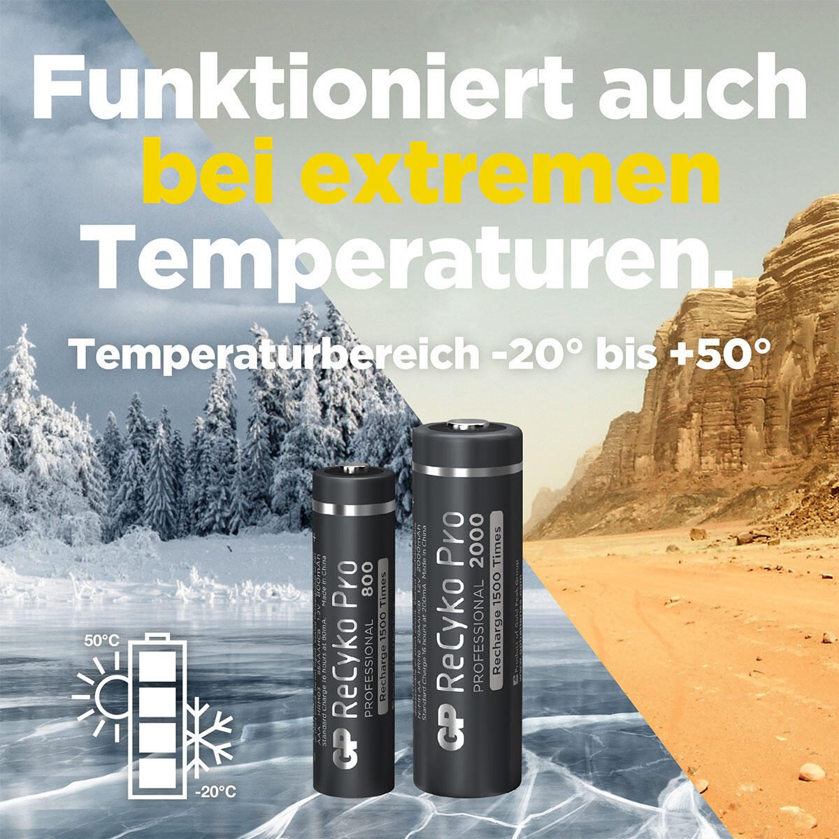 GP Akkus ReCyko+ PRO Mignon AA 1.2 V