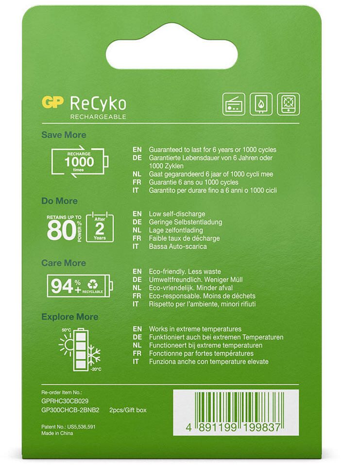 GP Akkus ReCyko+ Baby C 1.2 V