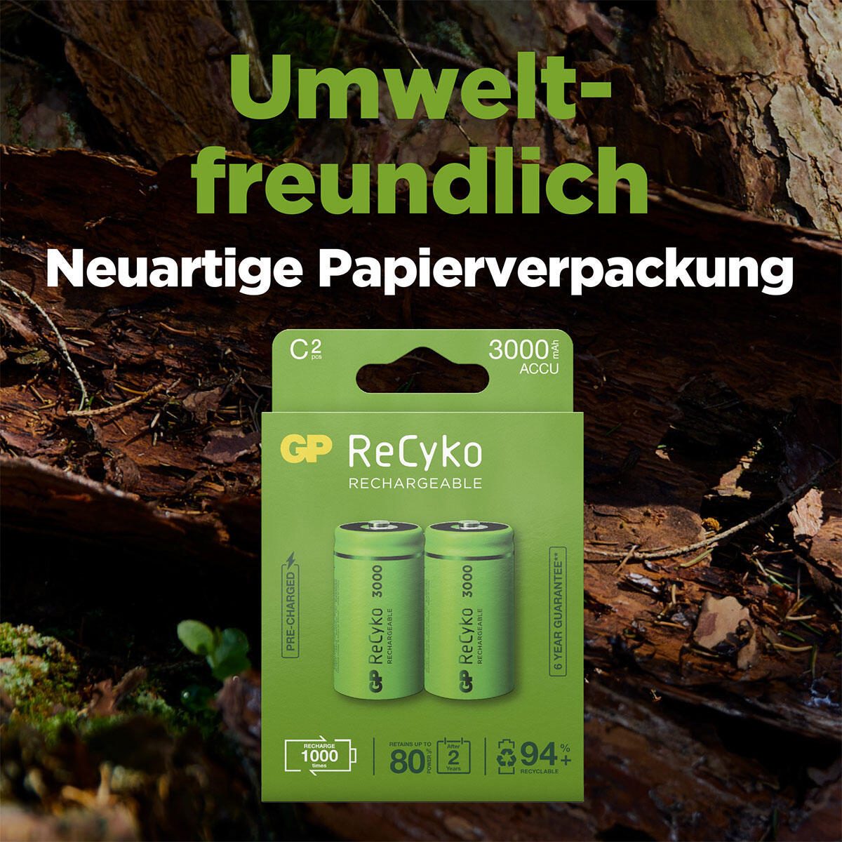GP Akkus ReCyko+ Baby C 1.2 V