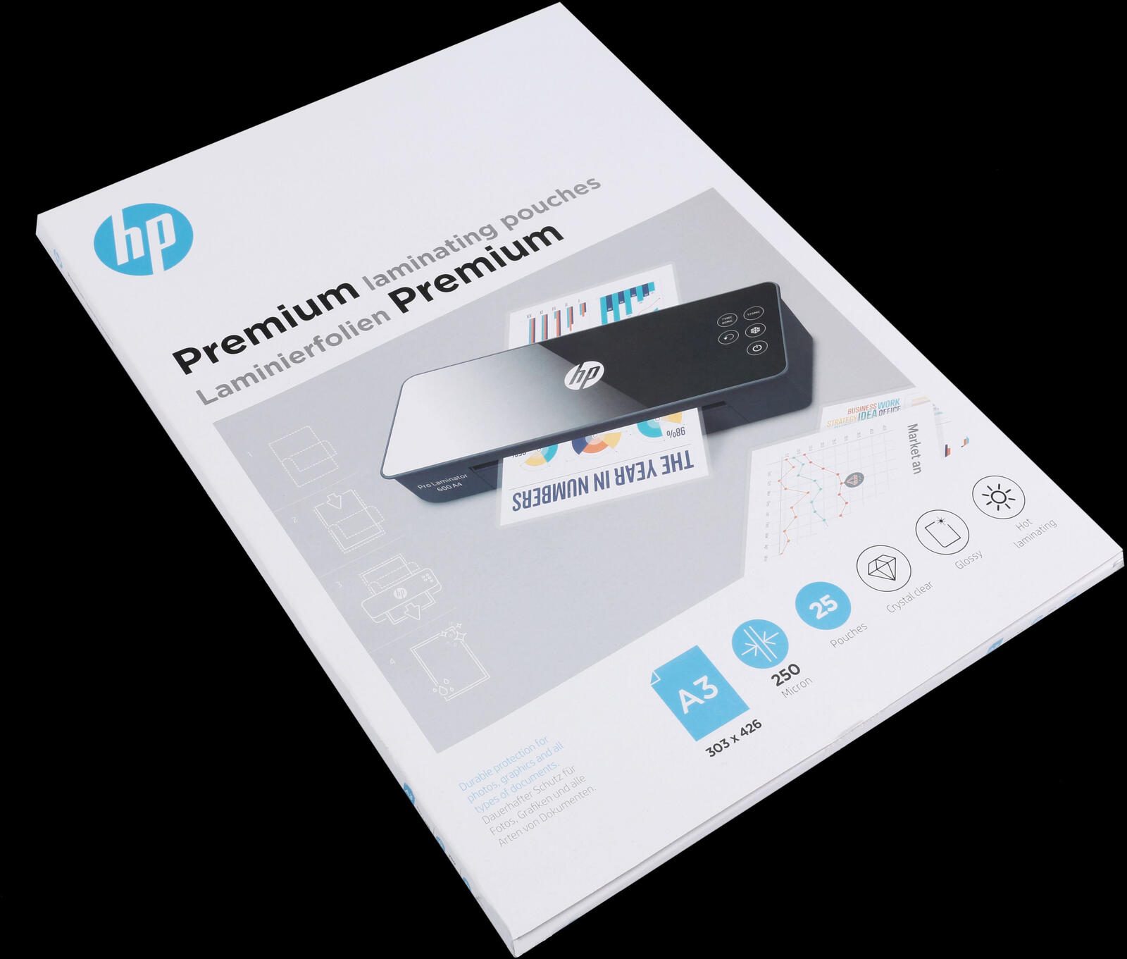 HP Laminierfolien glänzend 250 mikron A3