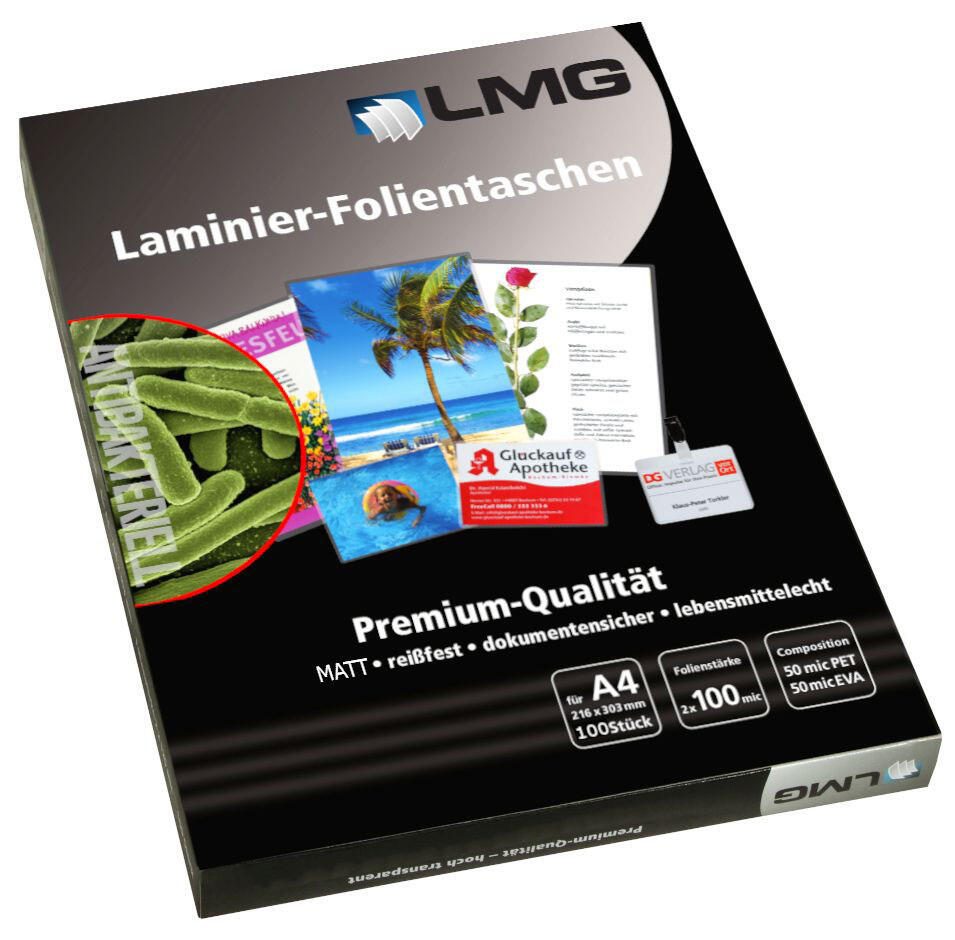 LMG Laminierfolien matt 100 mikron A4