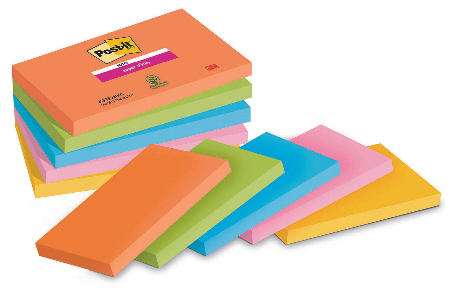 Post-it® Super Sticky Notes Bangkok Collection Haftnotizen 12,7 x 7,6 cm