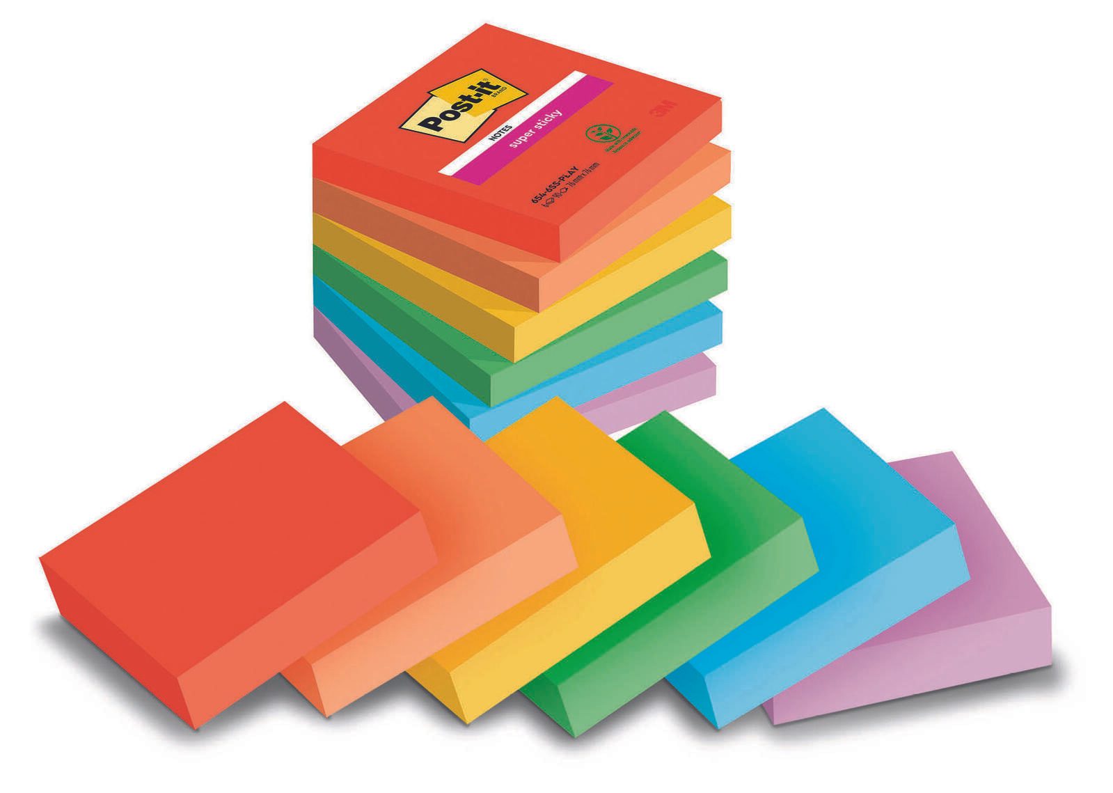 Post-it® Playful Haftnotizen 7,6 x 7,6 cm