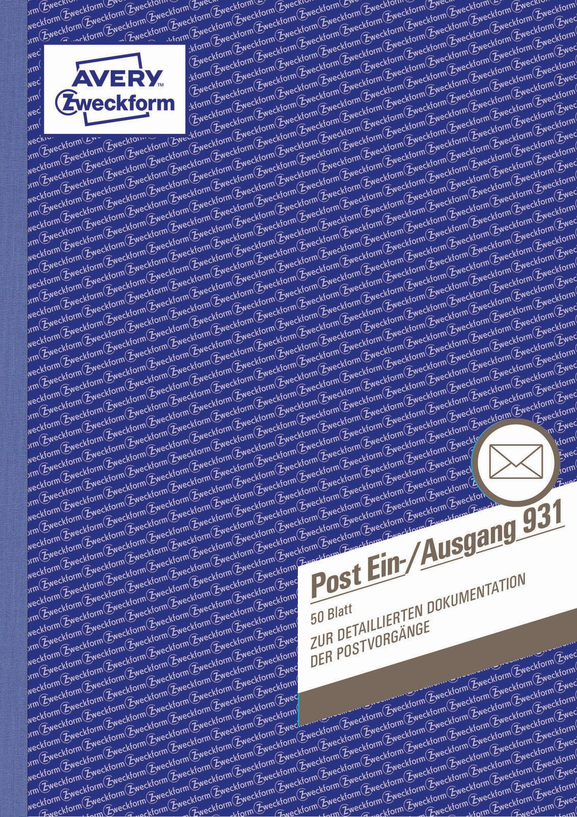 AVERY Zweckform Formularbuch Post-Eingang-/Ausgangsbuch DIN A4 50 Seiten