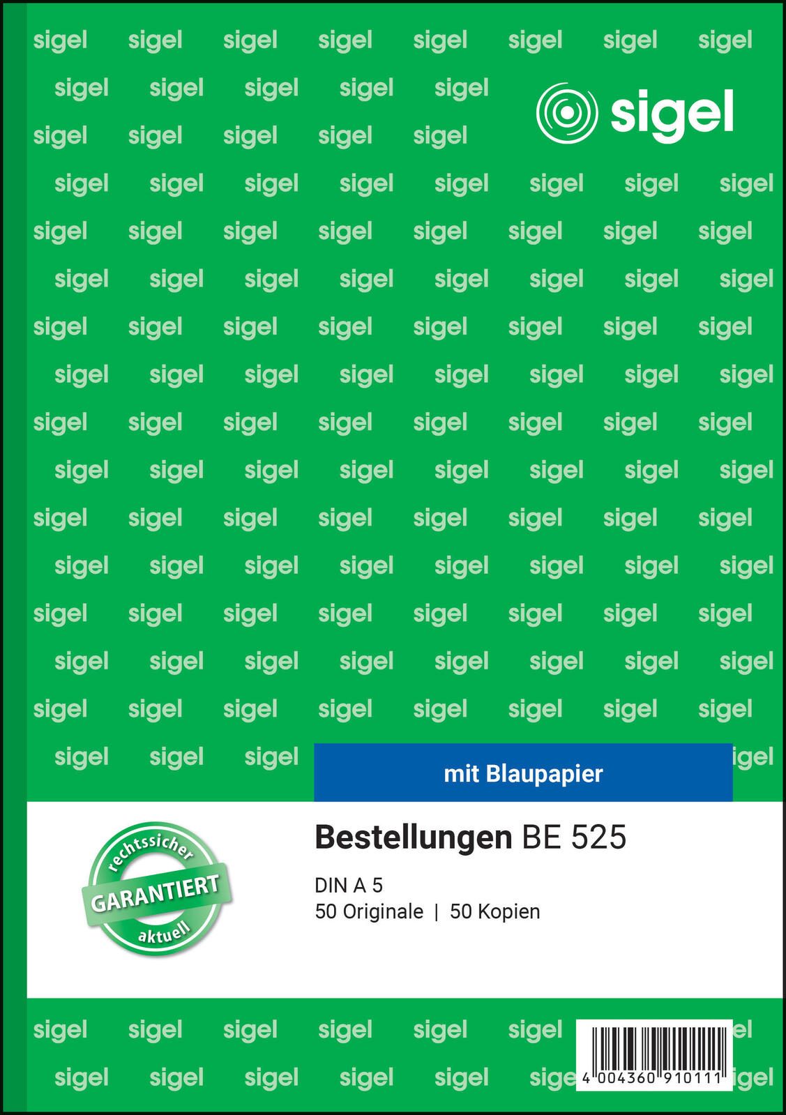 SIGEL Formularbuch Bestellung DIN A5 2x 50 Seiten