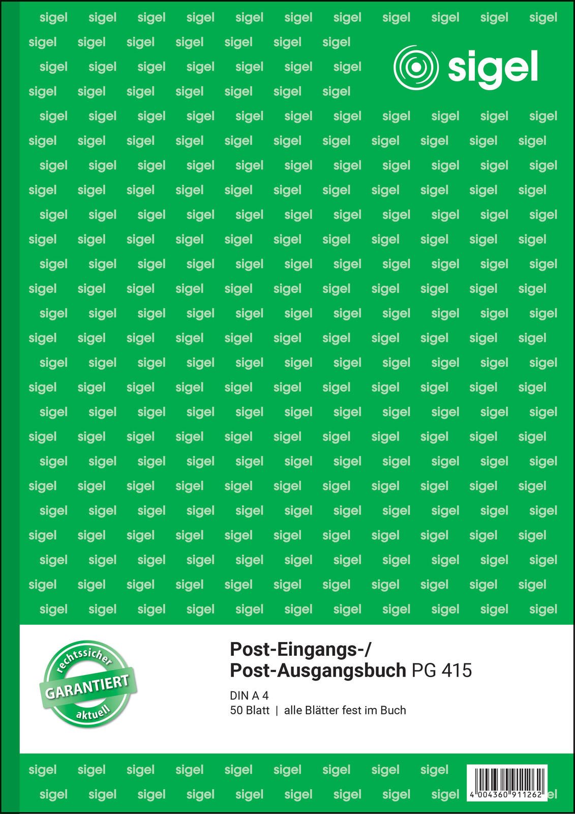 SIGEL Formularbuch Post-Eingang-/Ausgangsbuch DIN A4 50 Seiten