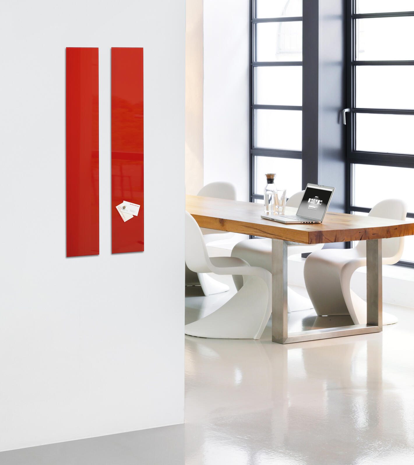 SIGEL Glas-Magnettafel artverum® 12,0 x 78,0 cm rot